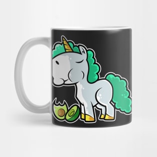 Cute Unicorn Eating Avocado Kawaii Neko Anime graphic Mug